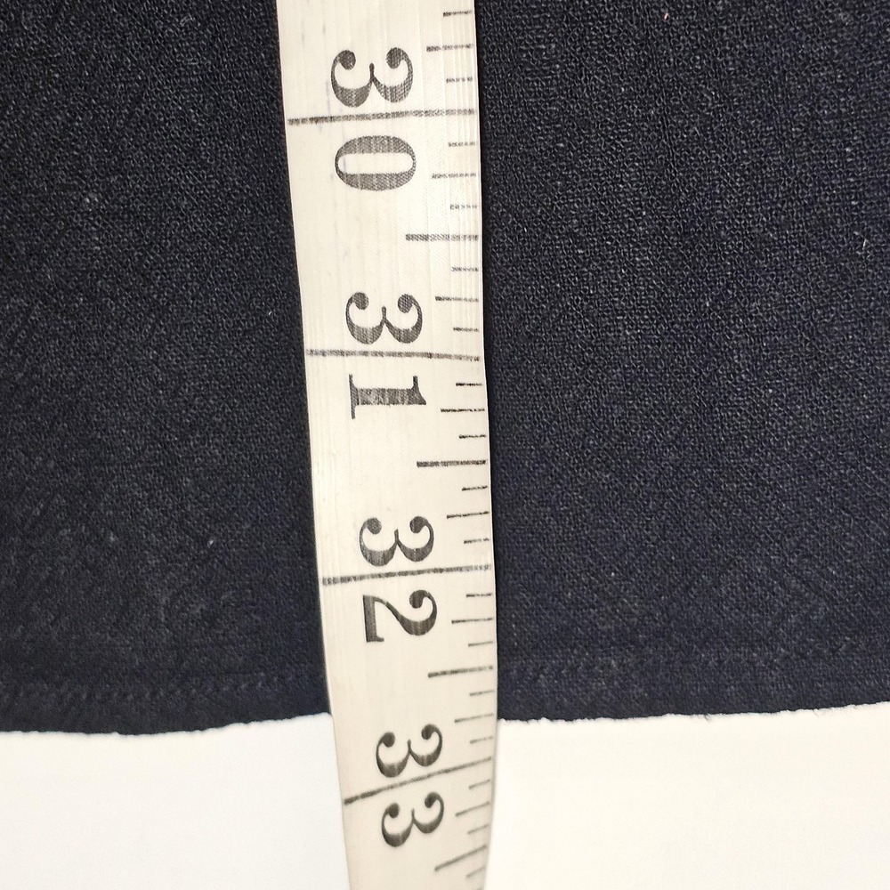Anrabess Pants Womens Large Black Wide Leg Linen Blend Pull On Pockets Casual - Picture 8 of 14